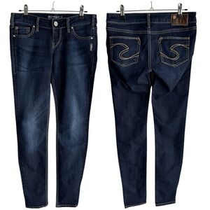 Silver Jeans November Jegging 27/31 Dark Wash Skinny Stretch Denim Leggings EUC